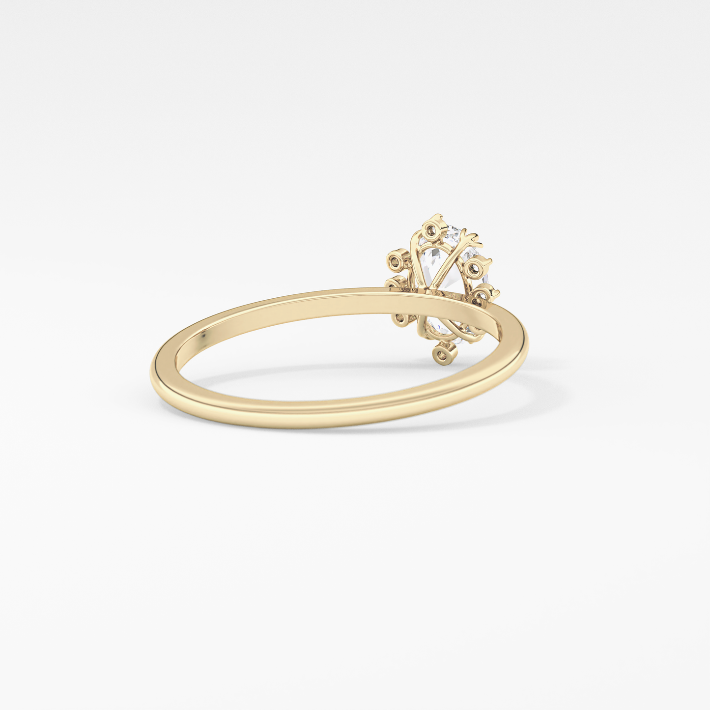 Emerald Solitaire Lab Grown Diamond Engagement Ring