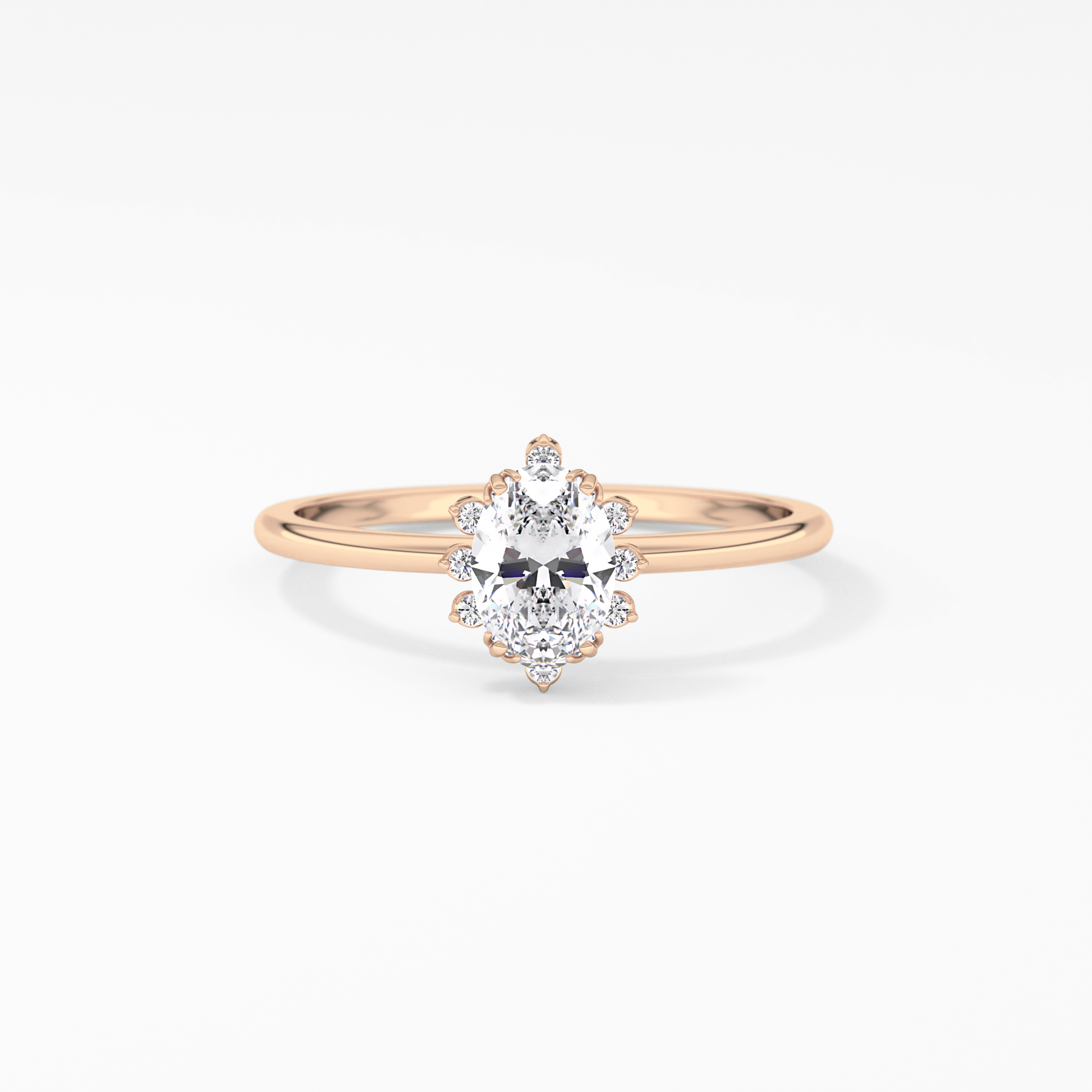Emerald Solitaire Lab Grown Diamond Engagement Ring