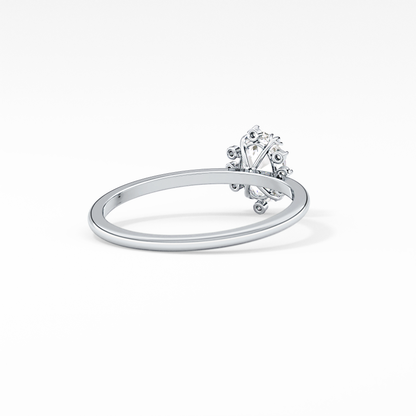 Emerald Solitaire Lab Grown Diamond Engagement Ring