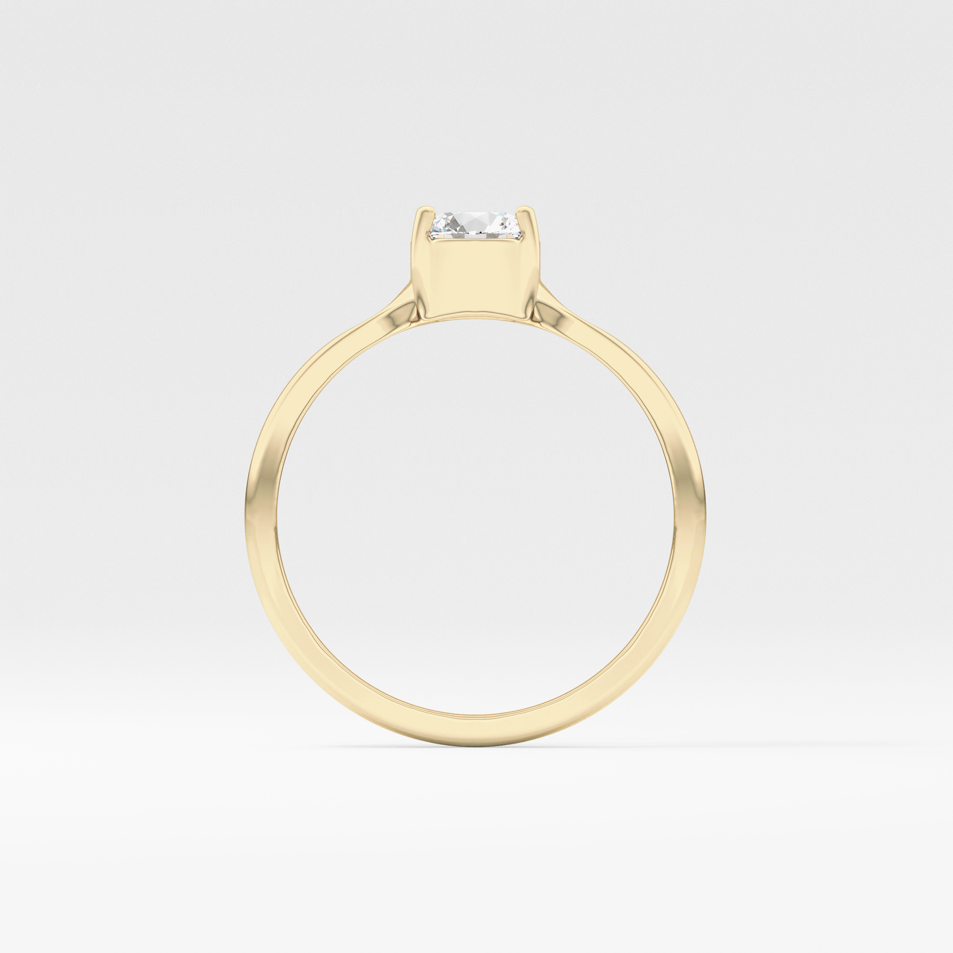 Emerald Solitaire Lab Grown Diamond Engagement Ring