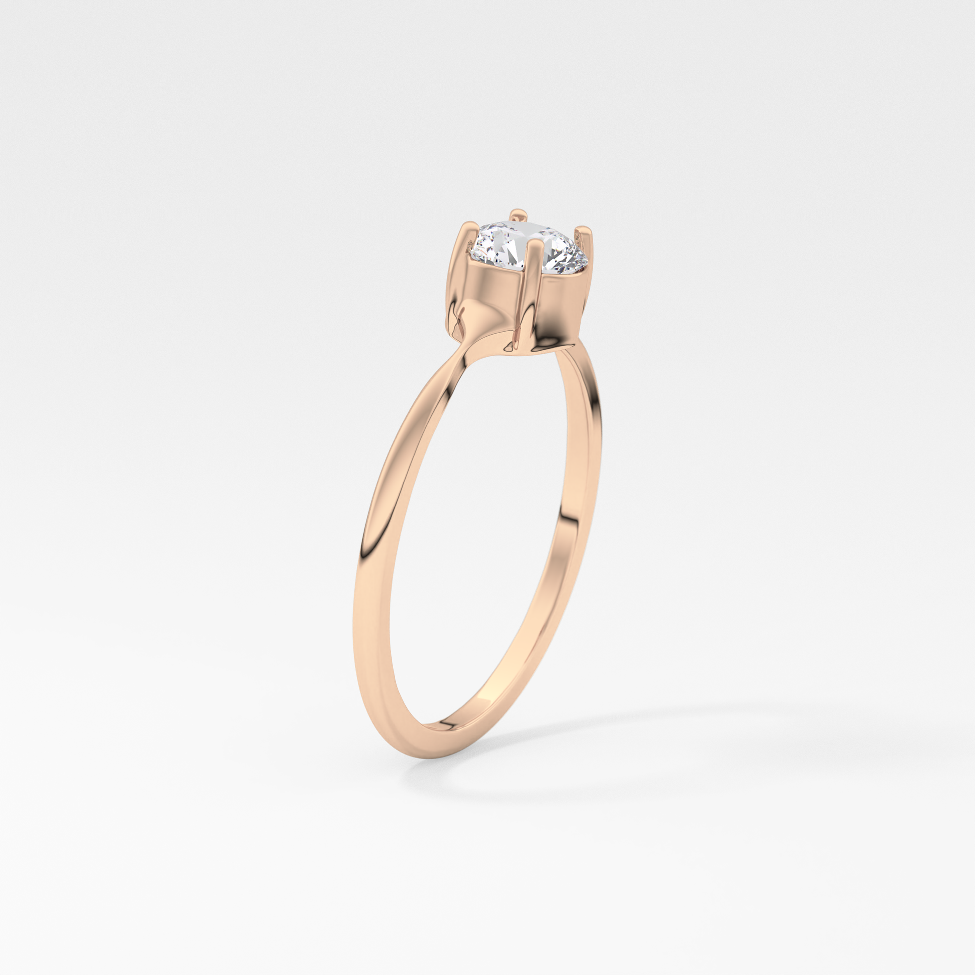 Emerald Solitaire Lab Grown Diamond Engagement Ring