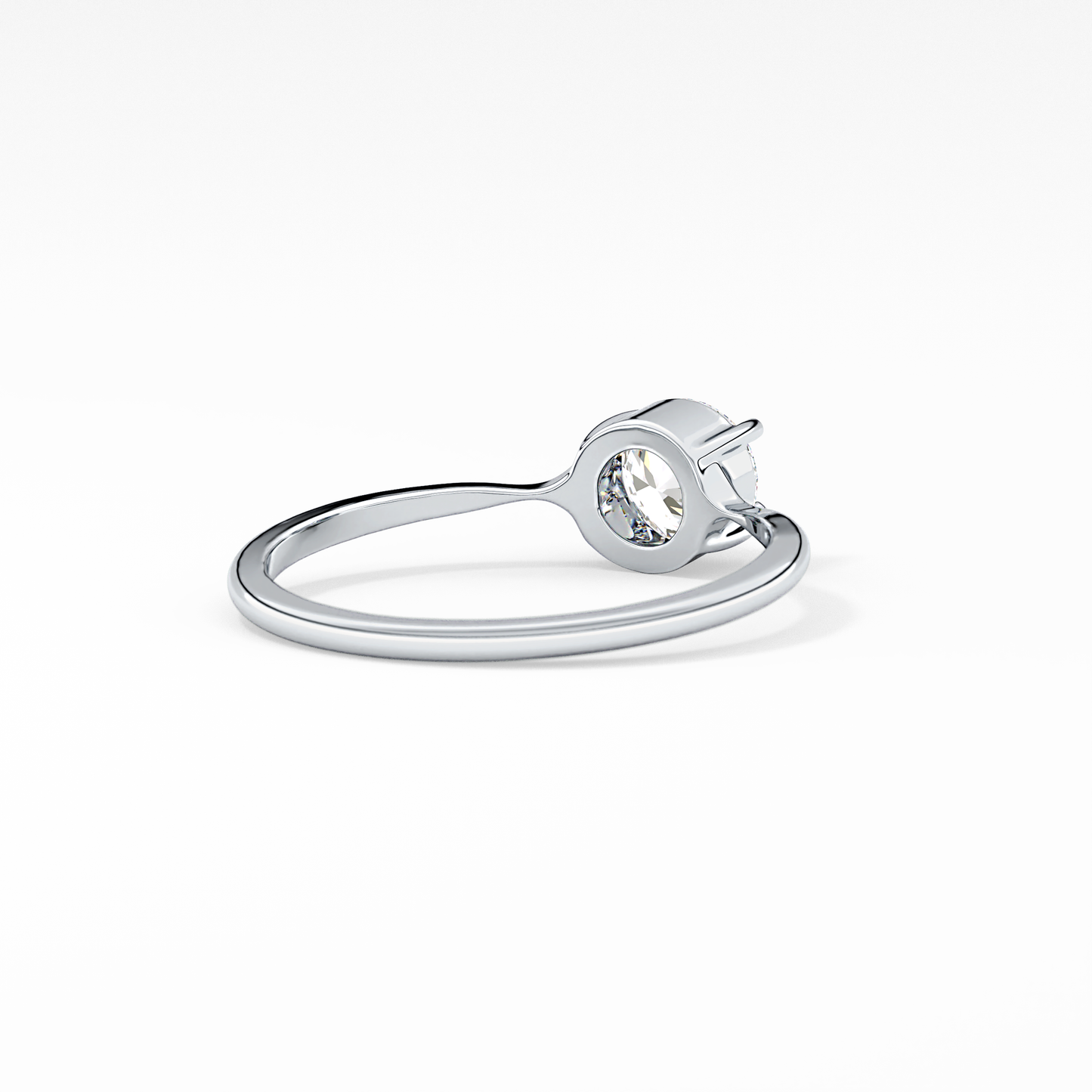 Emerald Solitaire Lab Grown Diamond Engagement Ring