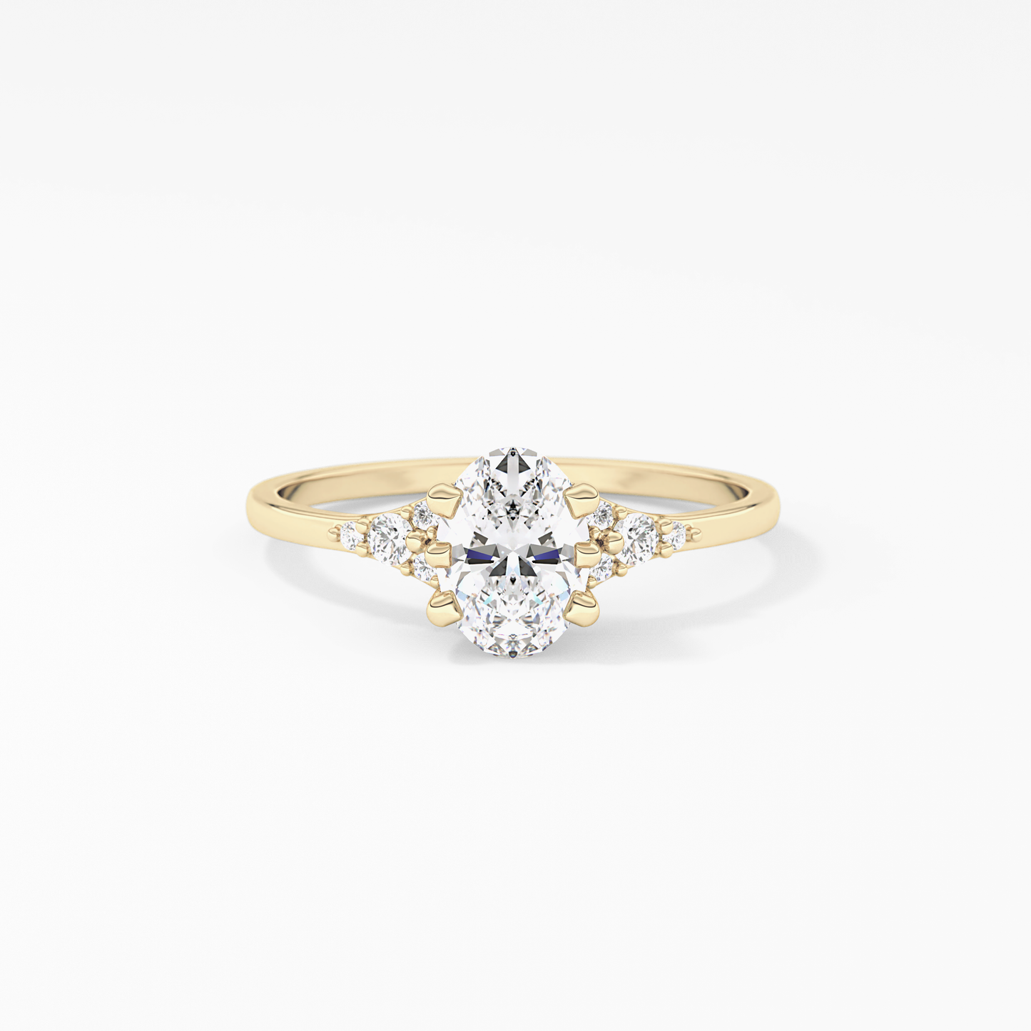 Emerald Solitaire Lab Grown Diamond Engagement Ring
