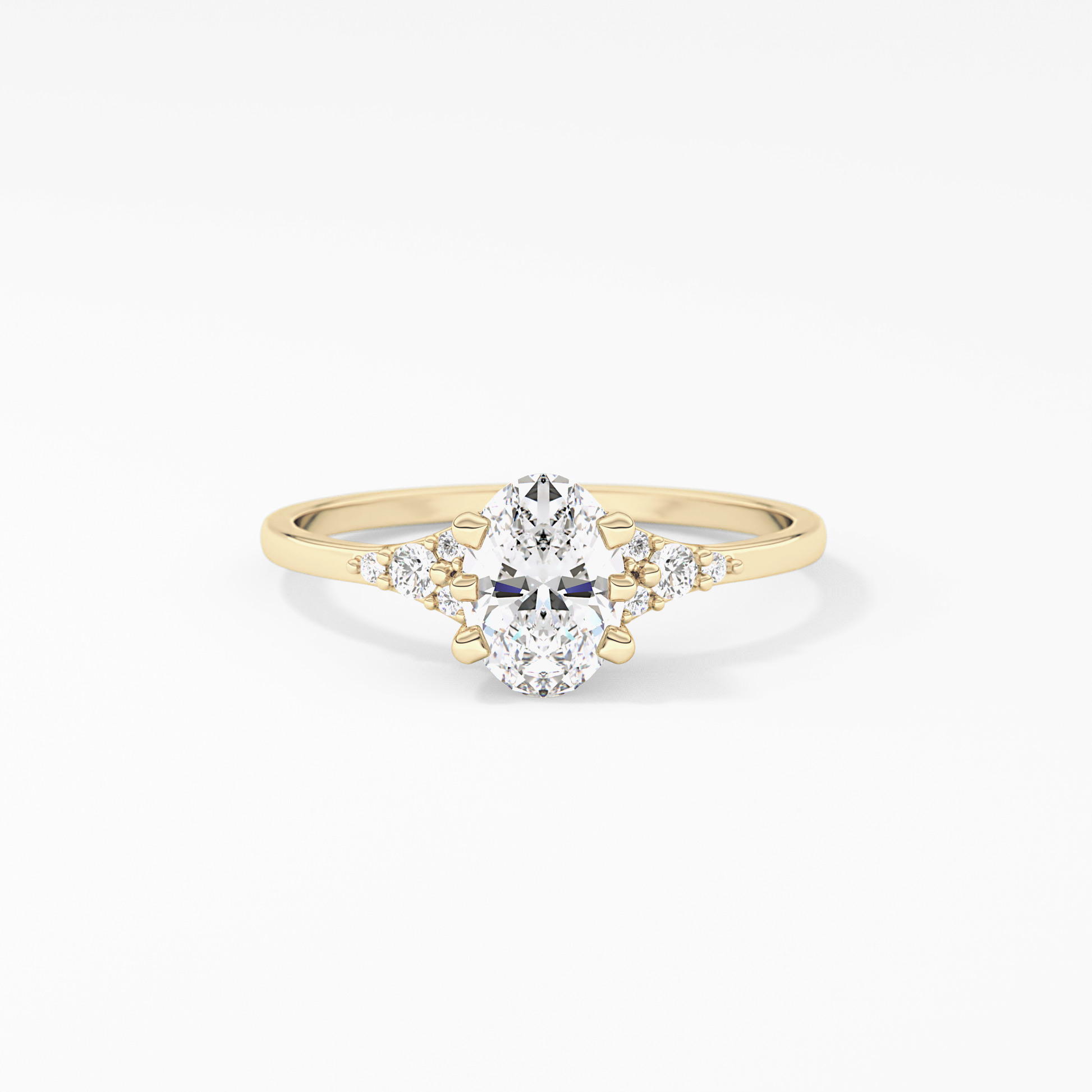 Emerald Solitaire Lab Grown Diamond Engagement Ring