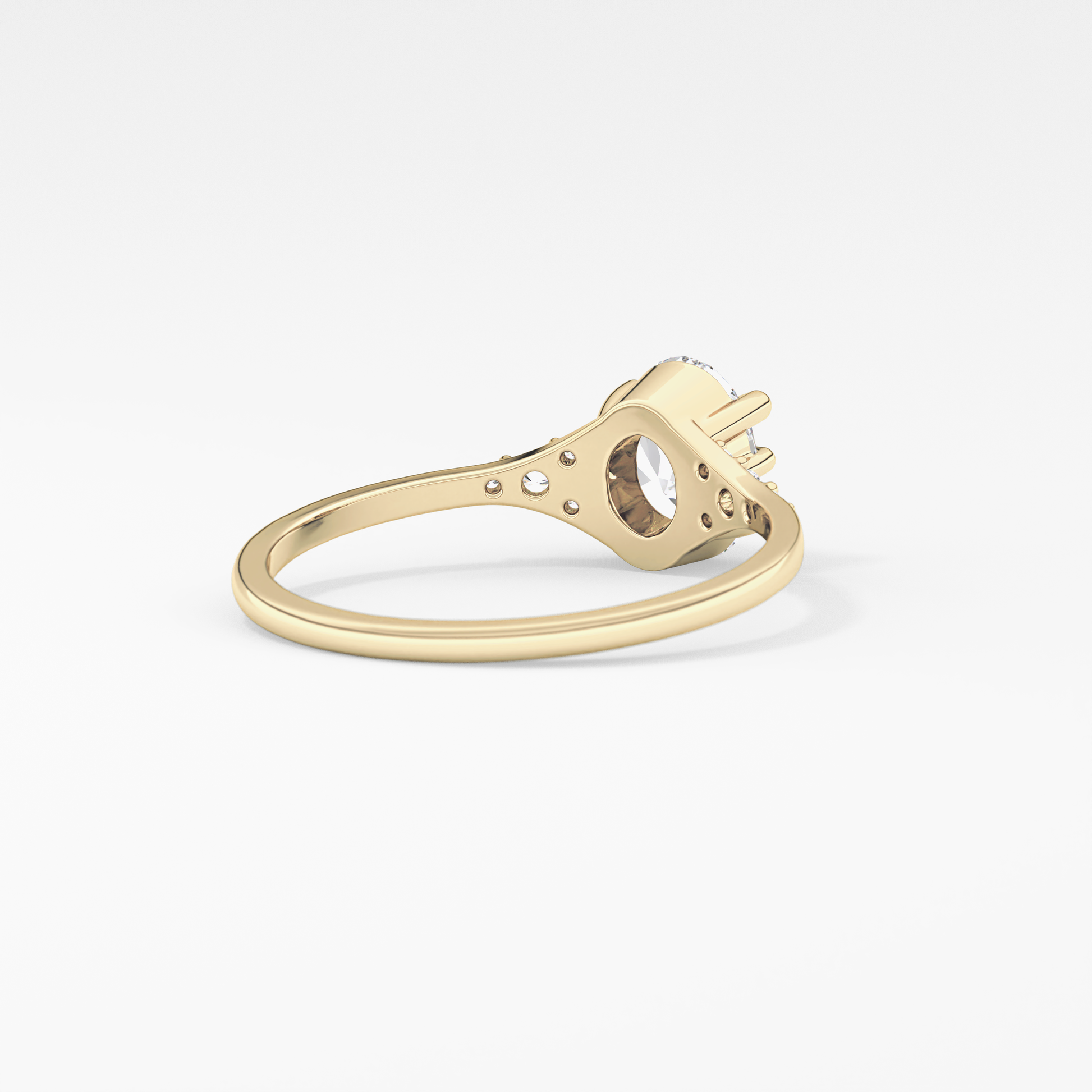 Emerald Solitaire Lab Grown Diamond Engagement Ring