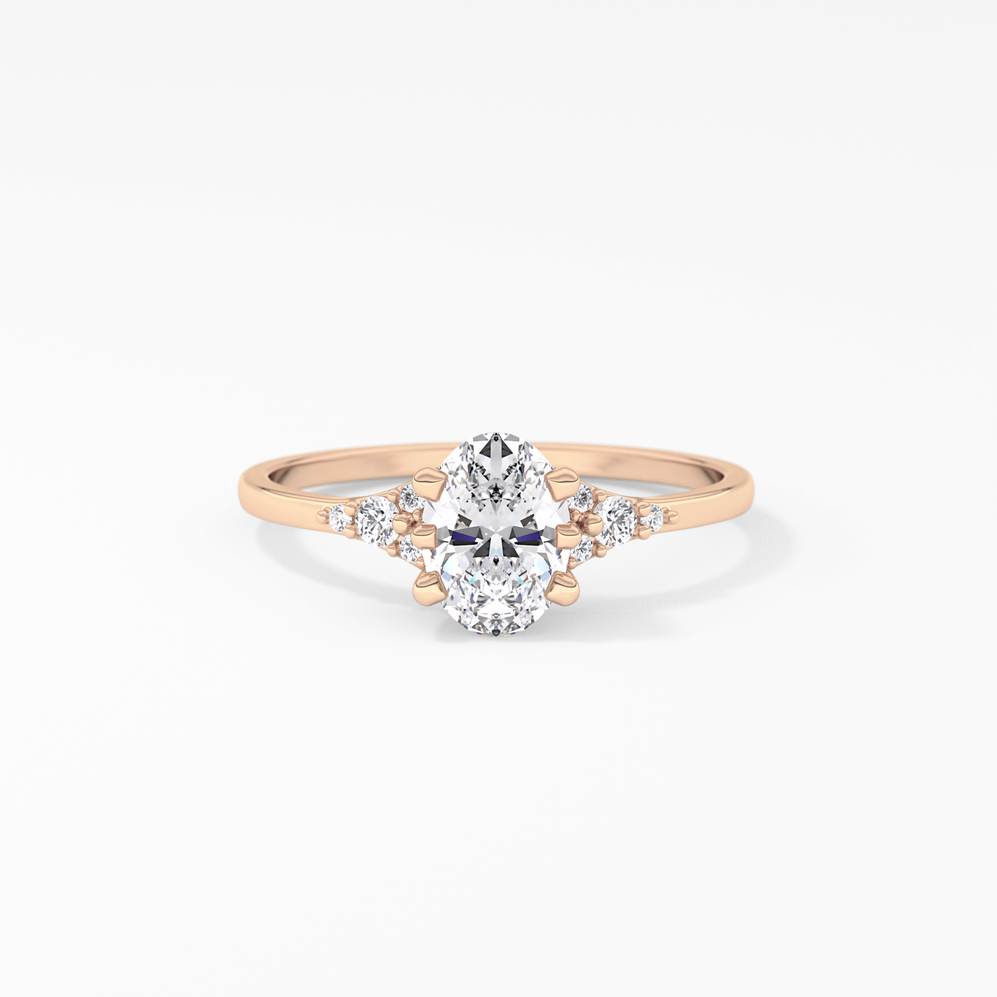 Emerald Solitaire Lab Grown Diamond Engagement Ring