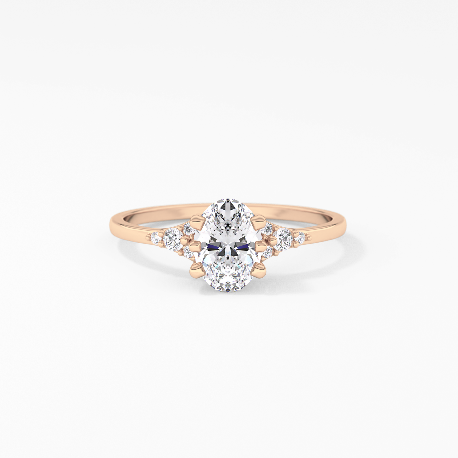 Emerald Solitaire Lab Grown Diamond Engagement Ring