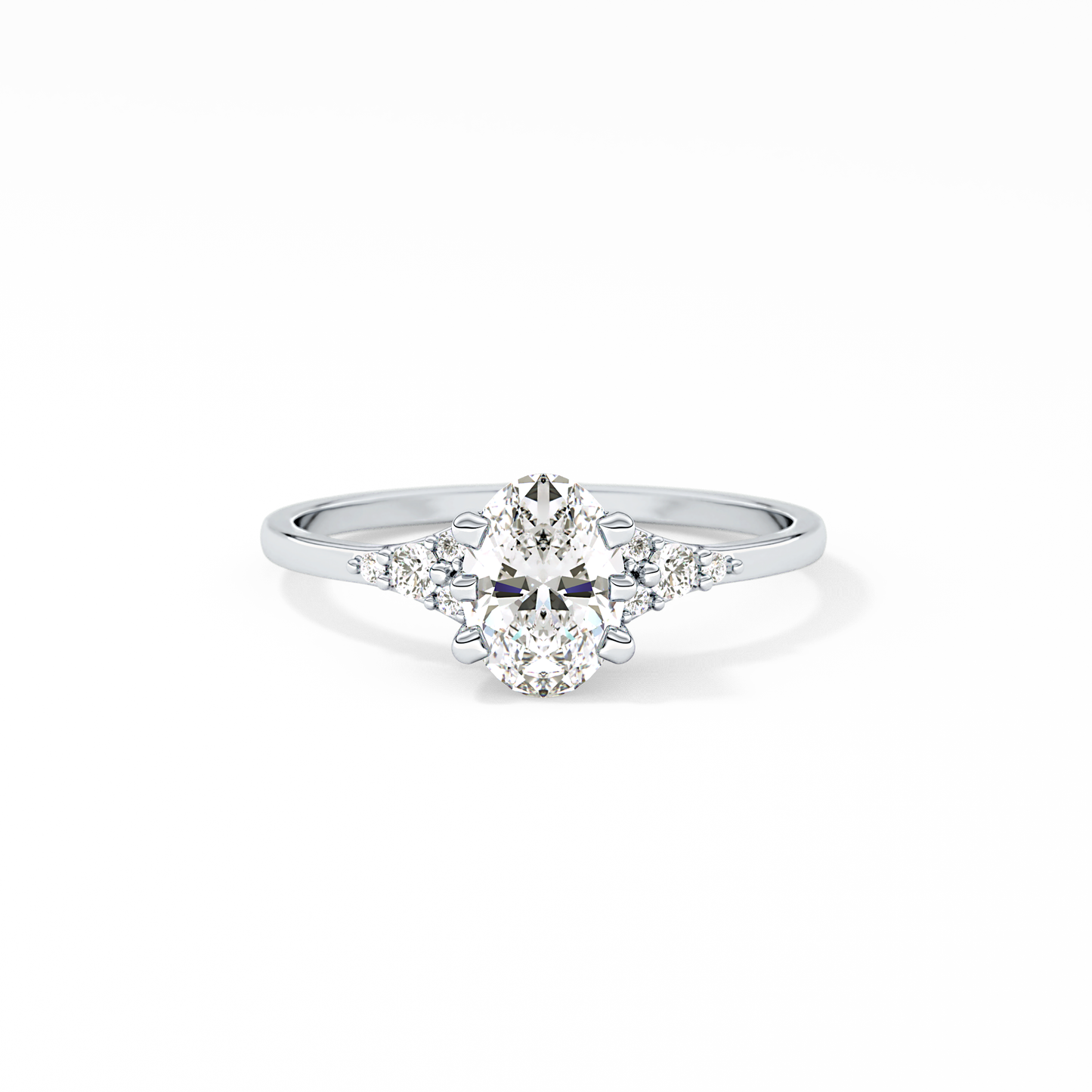 Emerald Solitaire Lab Grown Diamond Engagement Ring