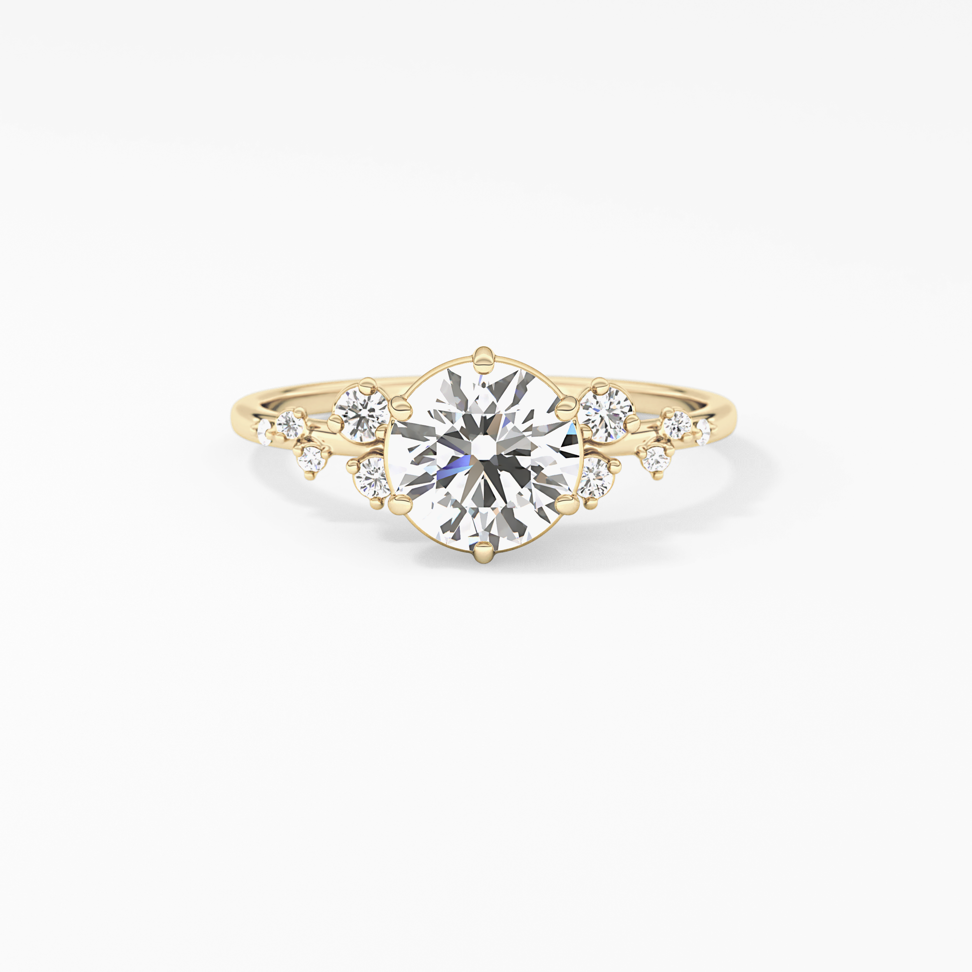 Emerald Solitaire Lab Grown Diamond Engagement Ring