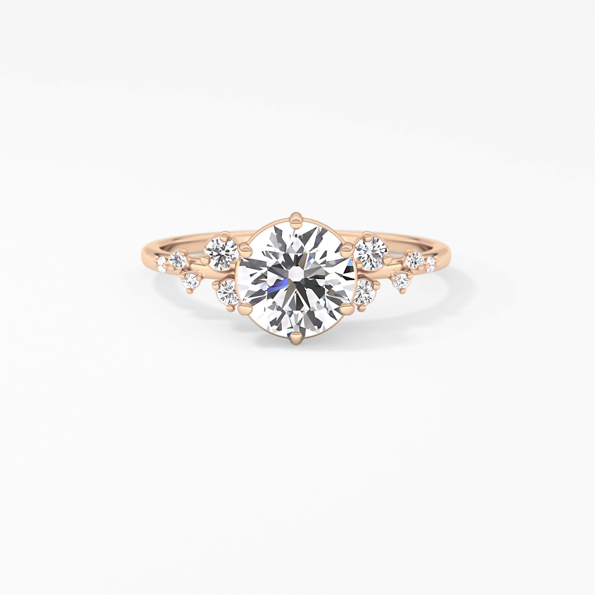 Emerald Solitaire Lab Grown Diamond Engagement Ring