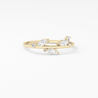 Emerald Solitaire Lab Grown Diamond Engagement Ring