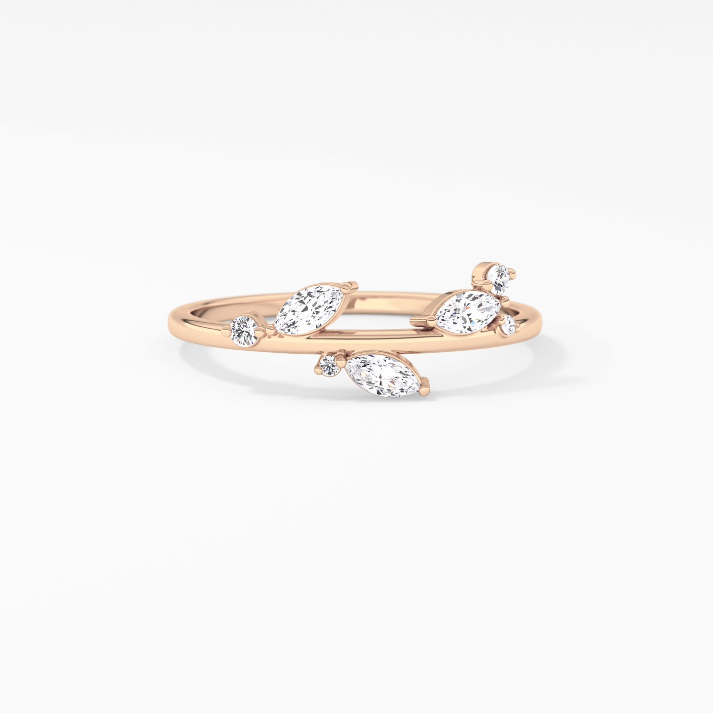 Emerald Solitaire Lab Grown Diamond Engagement Ring