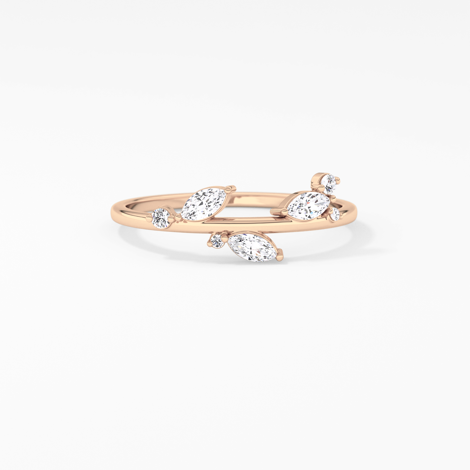 Emerald Solitaire Lab Grown Diamond Engagement Ring