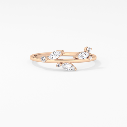 Emerald Solitaire Lab Grown Diamond Engagement Ring