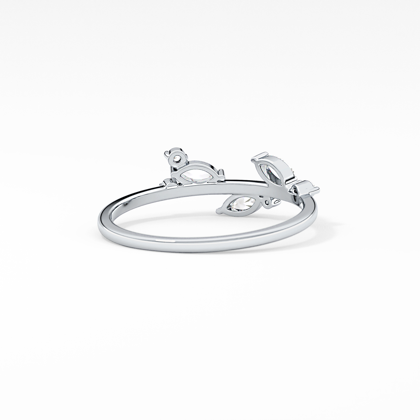 Emerald Solitaire Lab Grown Diamond Engagement Ring