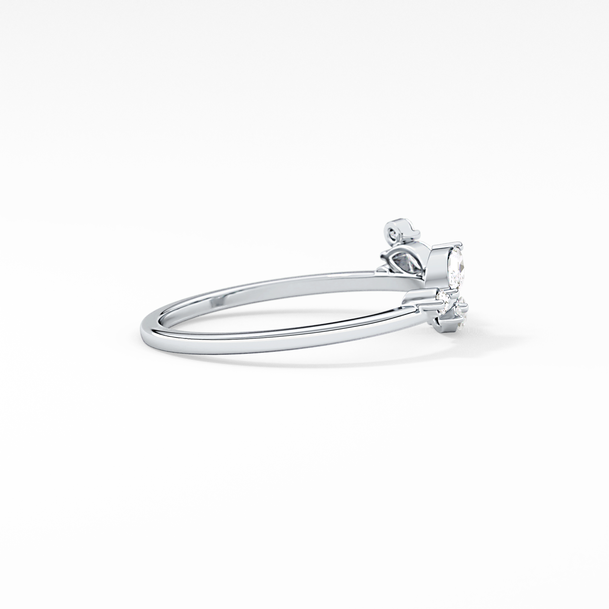 Emerald Solitaire Lab Grown Diamond Engagement Ring