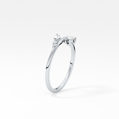 Emerald Solitaire Lab Grown Diamond Engagement Ring