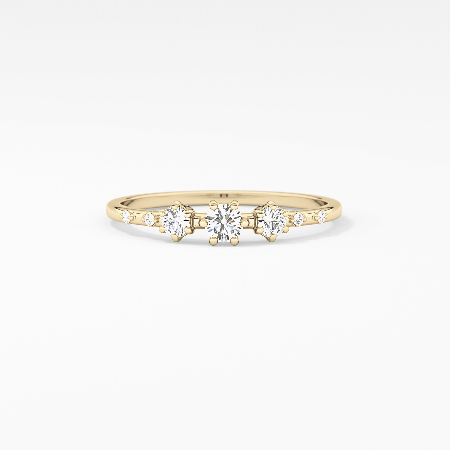 Emerald Solitaire Lab Grown Diamond Engagement Ring