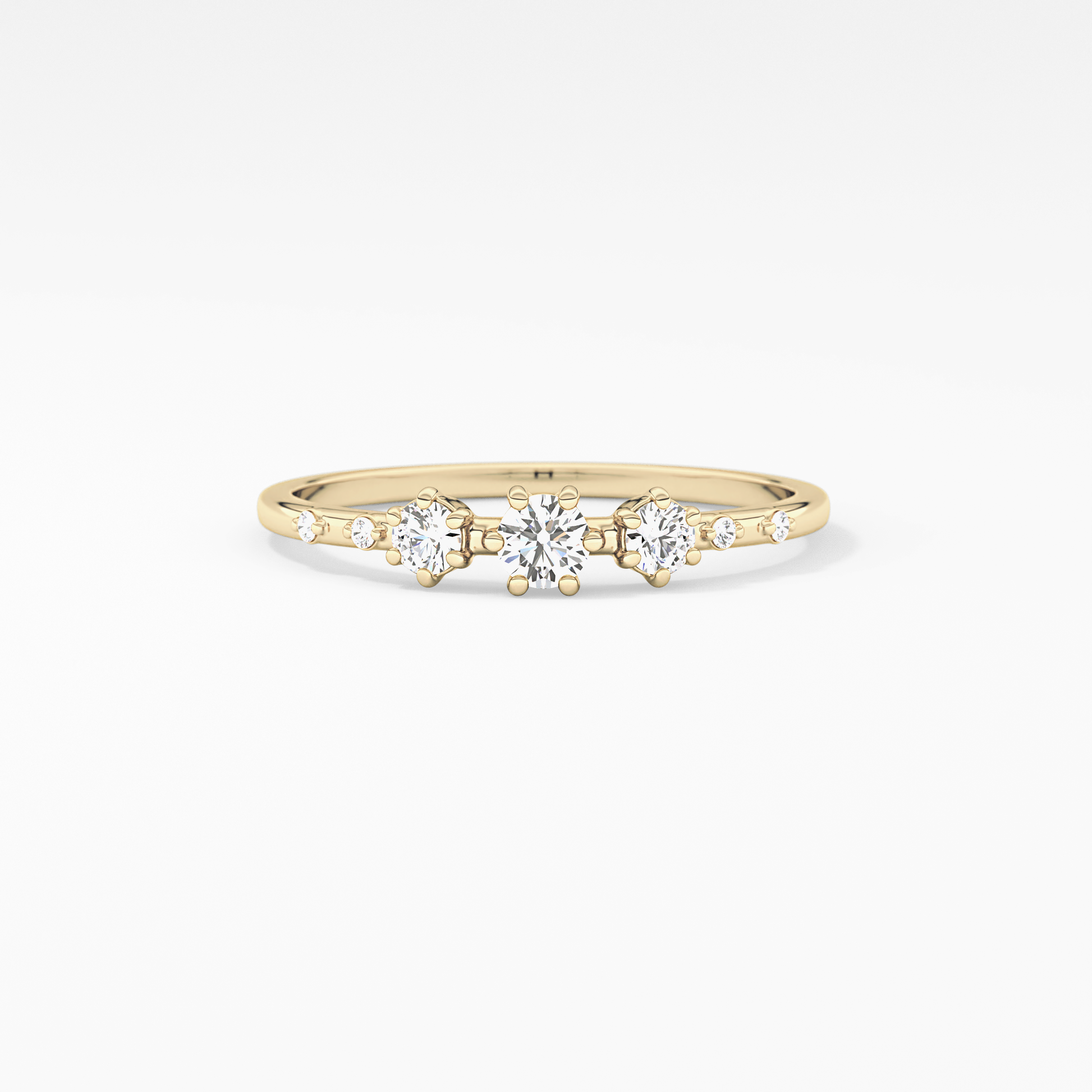 Emerald Solitaire Lab Grown Diamond Engagement Ring