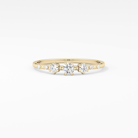 Emerald Solitaire Lab Grown Diamond Engagement Ring