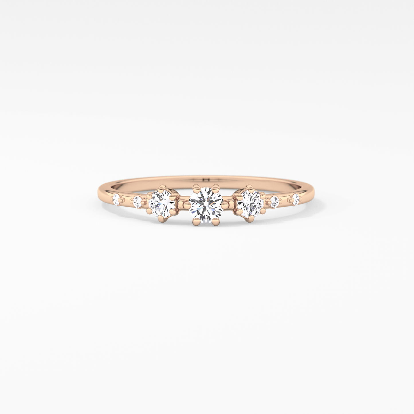 Emerald Solitaire Lab Grown Diamond Engagement Ring