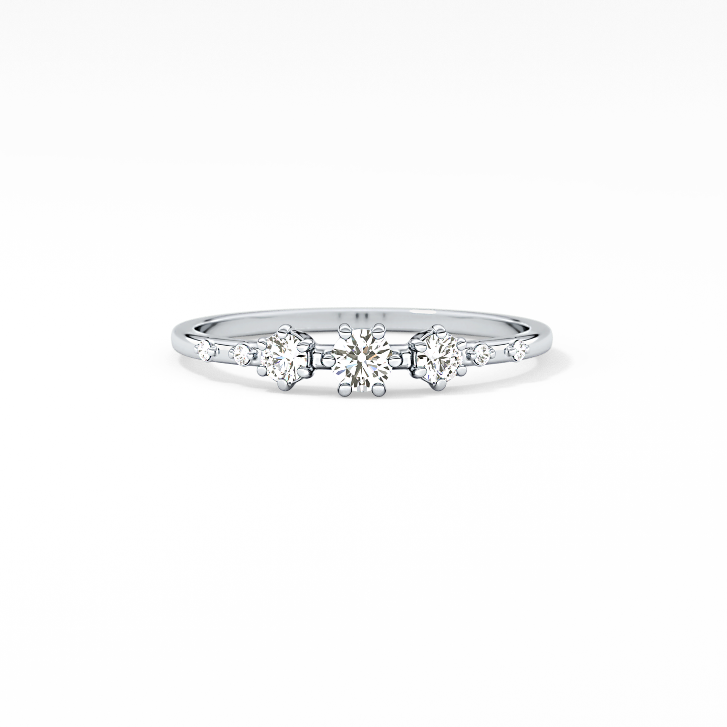 Emerald Solitaire Lab Grown Diamond Engagement Ring