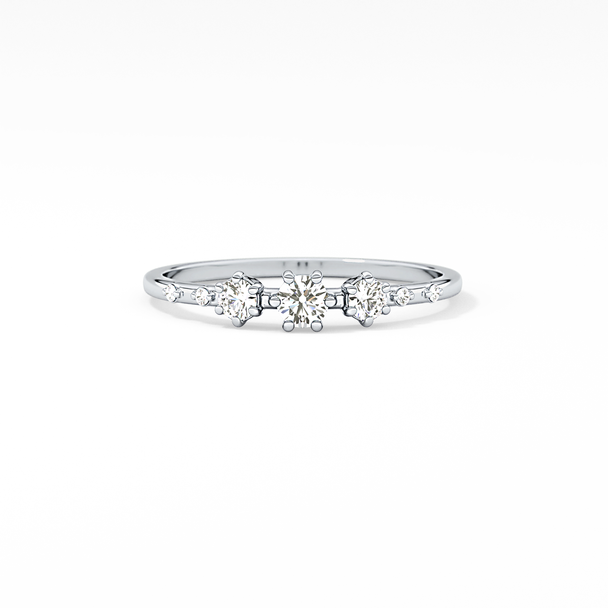 Emerald Solitaire Lab Grown Diamond Engagement Ring