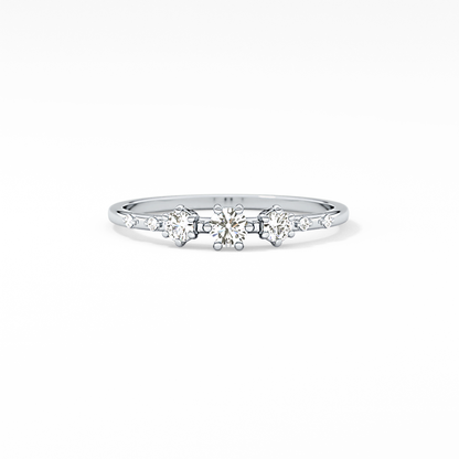 Emerald Solitaire Lab Grown Diamond Engagement Ring