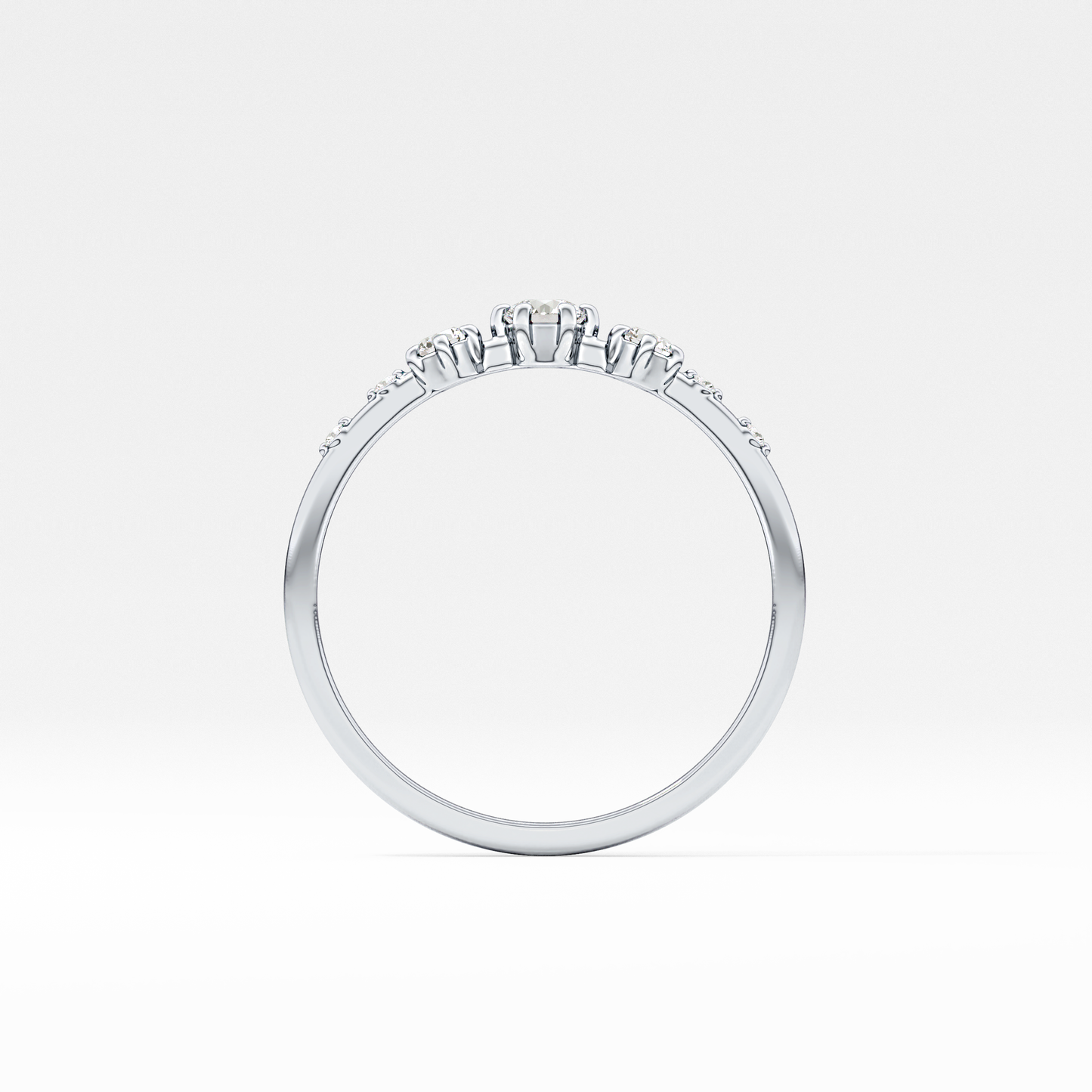 Emerald Solitaire Lab Grown Diamond Engagement Ring