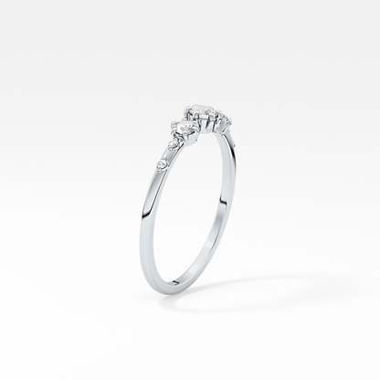Emerald Solitaire Lab Grown Diamond Engagement Ring