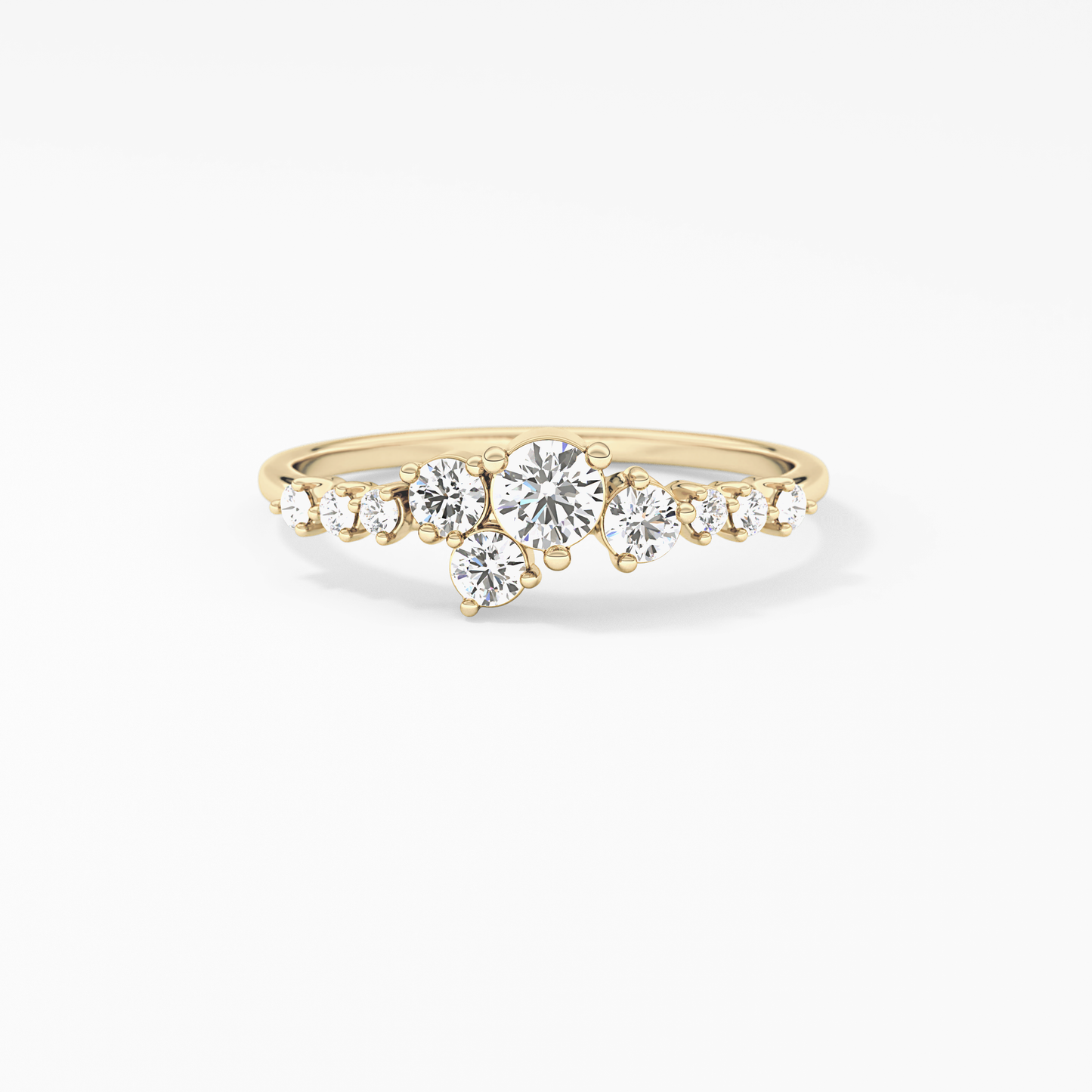 Emerald Solitaire Lab Grown Diamond Engagement Ring