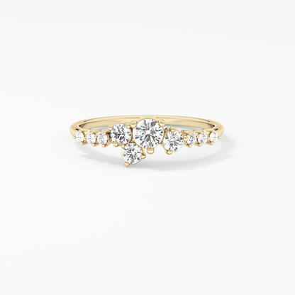 Emerald Solitaire Lab Grown Diamond Engagement Ring