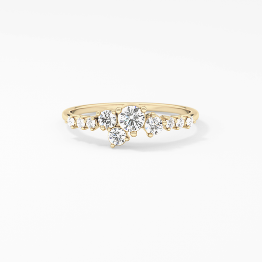 Emerald Solitaire Lab Grown Diamond Engagement Ring