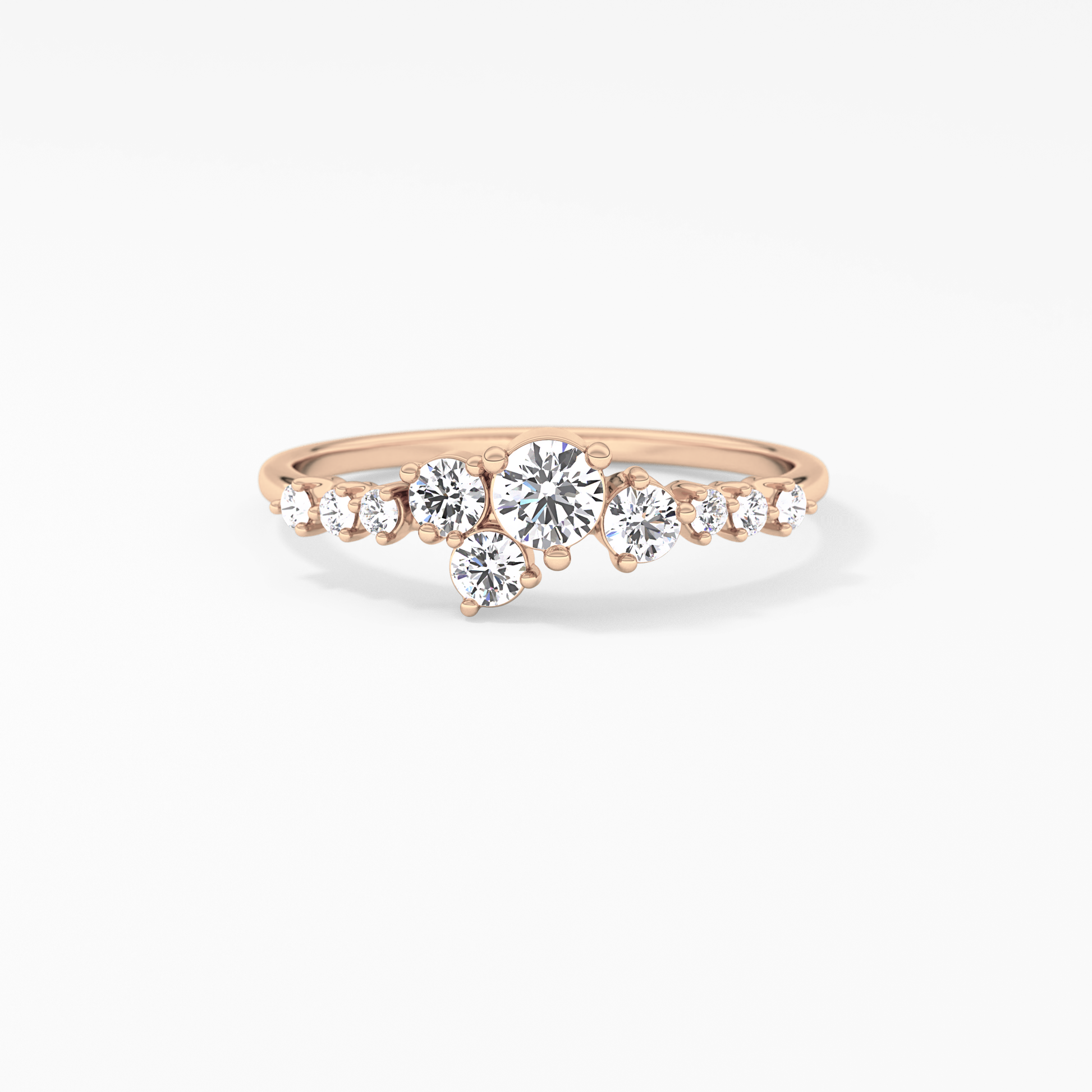 Emerald Solitaire Lab Grown Diamond Engagement Ring