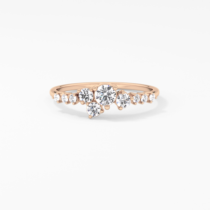 Emerald Solitaire Lab Grown Diamond Engagement Ring