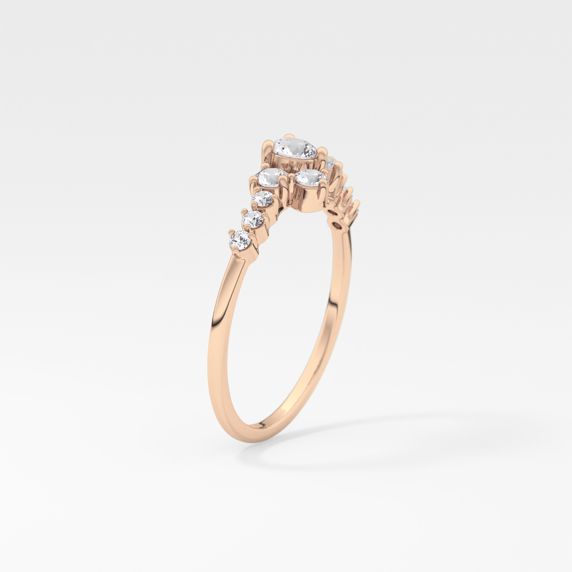 Emerald Solitaire Lab Grown Diamond Engagement Ring