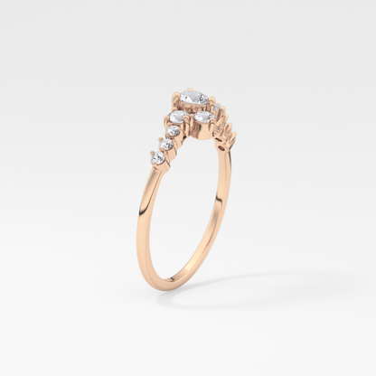 Emerald Solitaire Lab Grown Diamond Engagement Ring