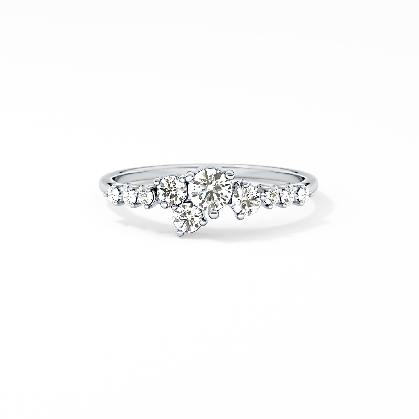 Emerald Solitaire Lab Grown Diamond Engagement Ring