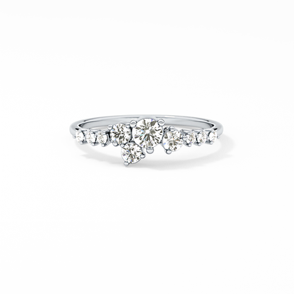 Emerald Solitaire Lab Grown Diamond Engagement Ring