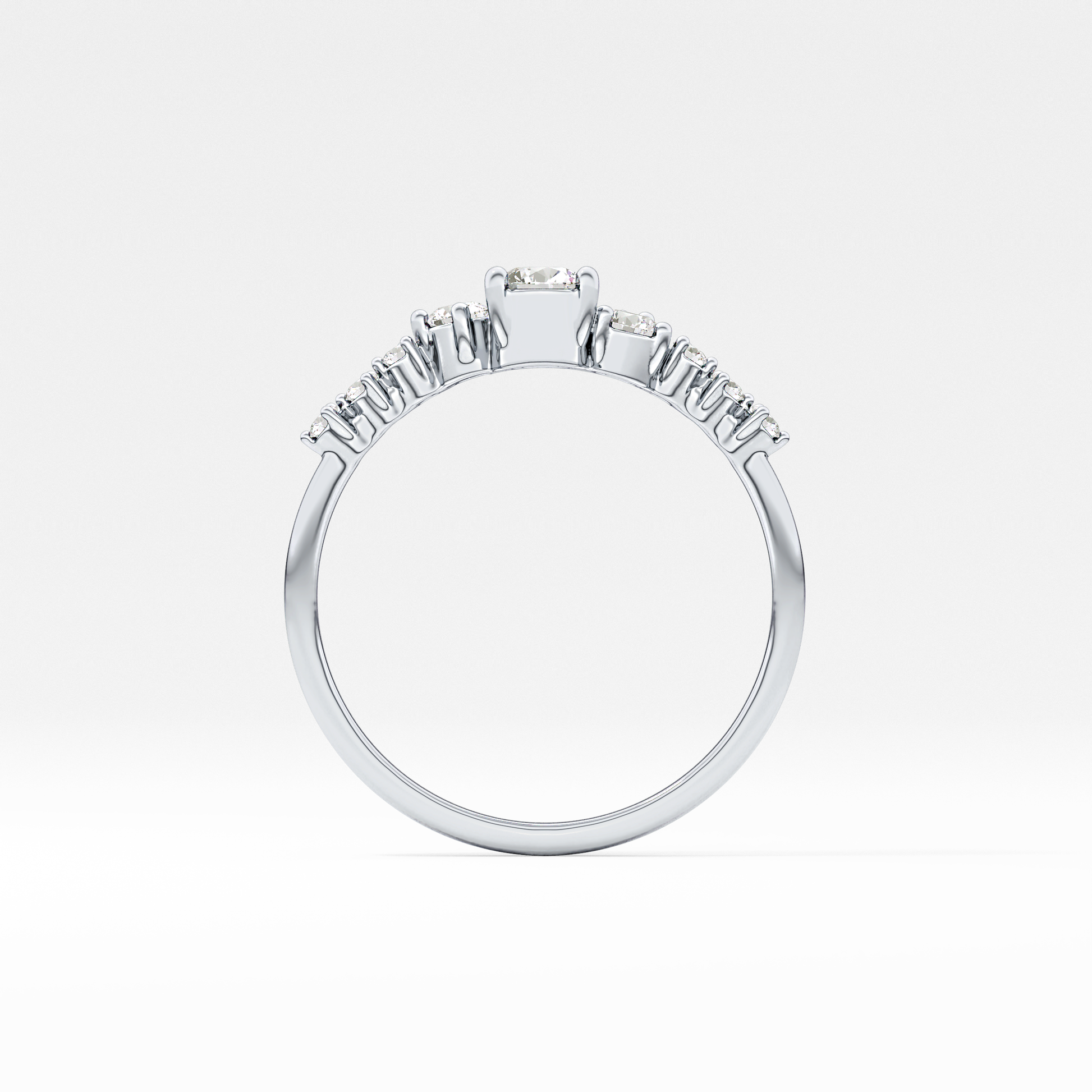 Emerald Solitaire Lab Grown Diamond Engagement Ring