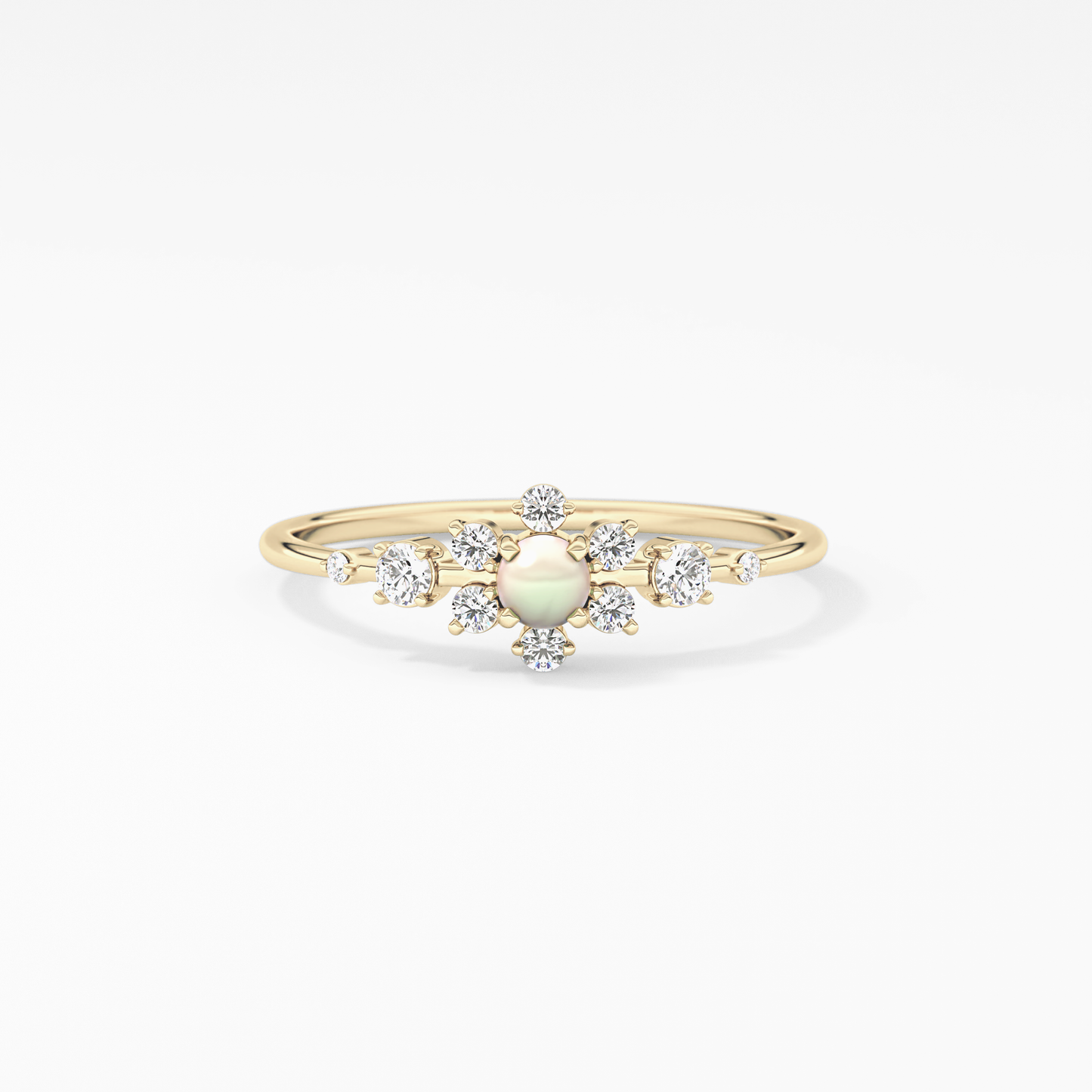 Emerald Solitaire Lab Grown Diamond Engagement Ring