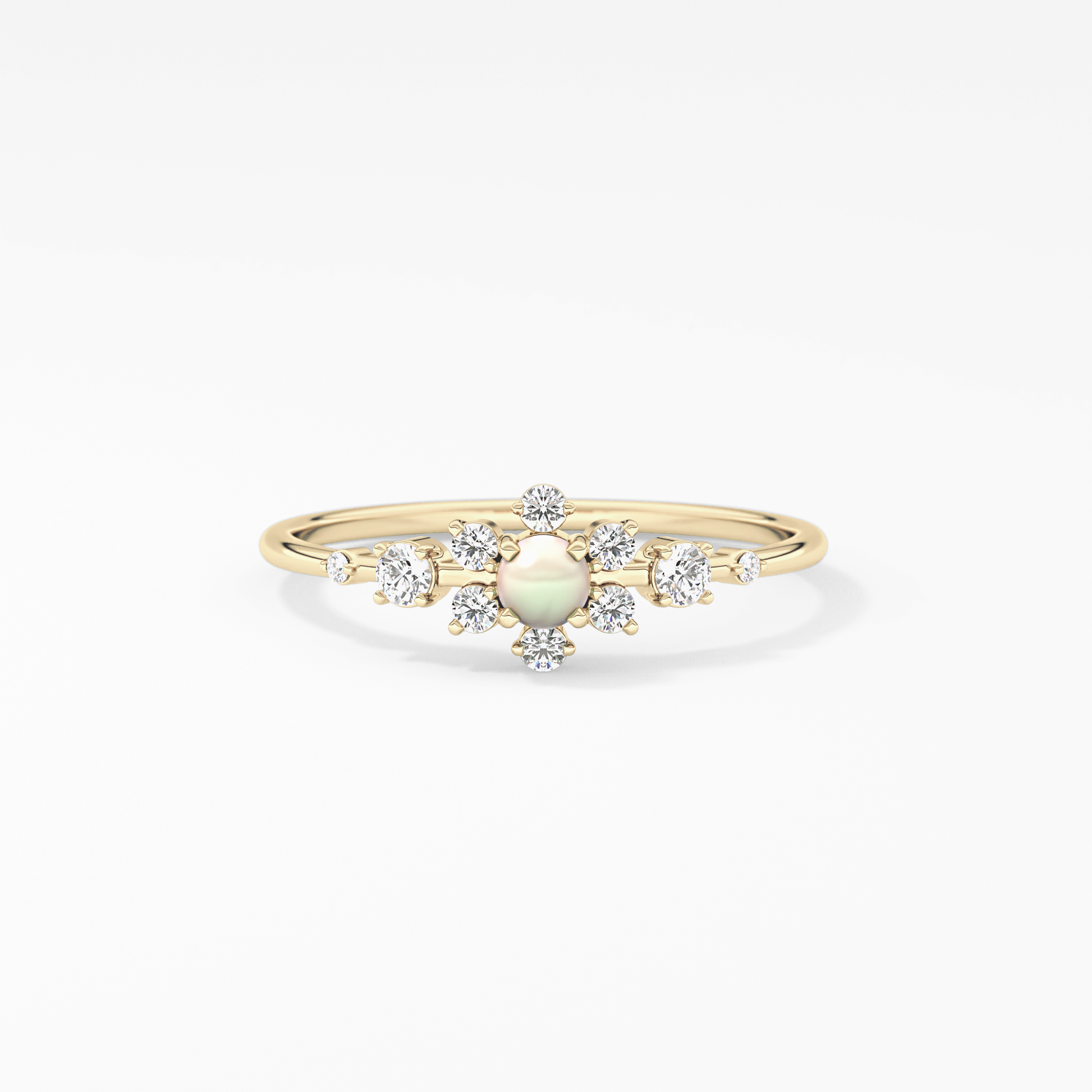 Emerald Solitaire Lab Grown Diamond Engagement Ring