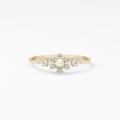 Emerald Solitaire Lab Grown Diamond Engagement Ring