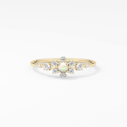 Emerald Solitaire Lab Grown Diamond Engagement Ring