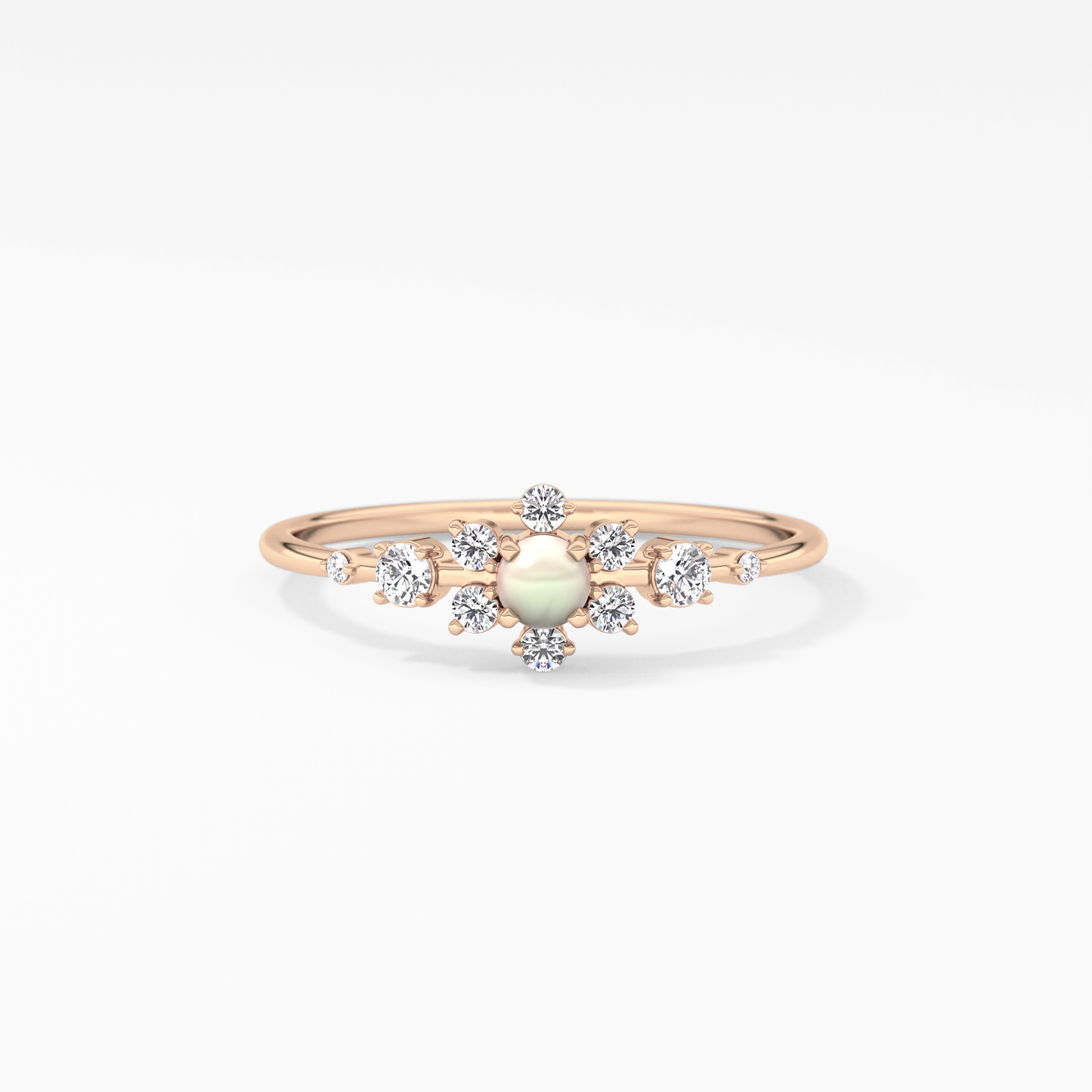 Emerald Solitaire Lab Grown Diamond Engagement Ring