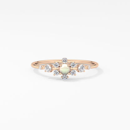 Emerald Solitaire Lab Grown Diamond Engagement Ring
