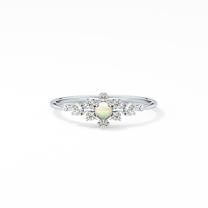 Emerald Solitaire Lab Grown Diamond Engagement Ring