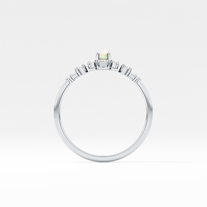Emerald Solitaire Lab Grown Diamond Engagement Ring