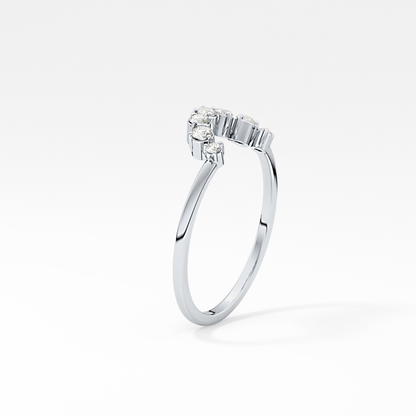 Emerald Solitaire Lab Grown Diamond Engagement Ring