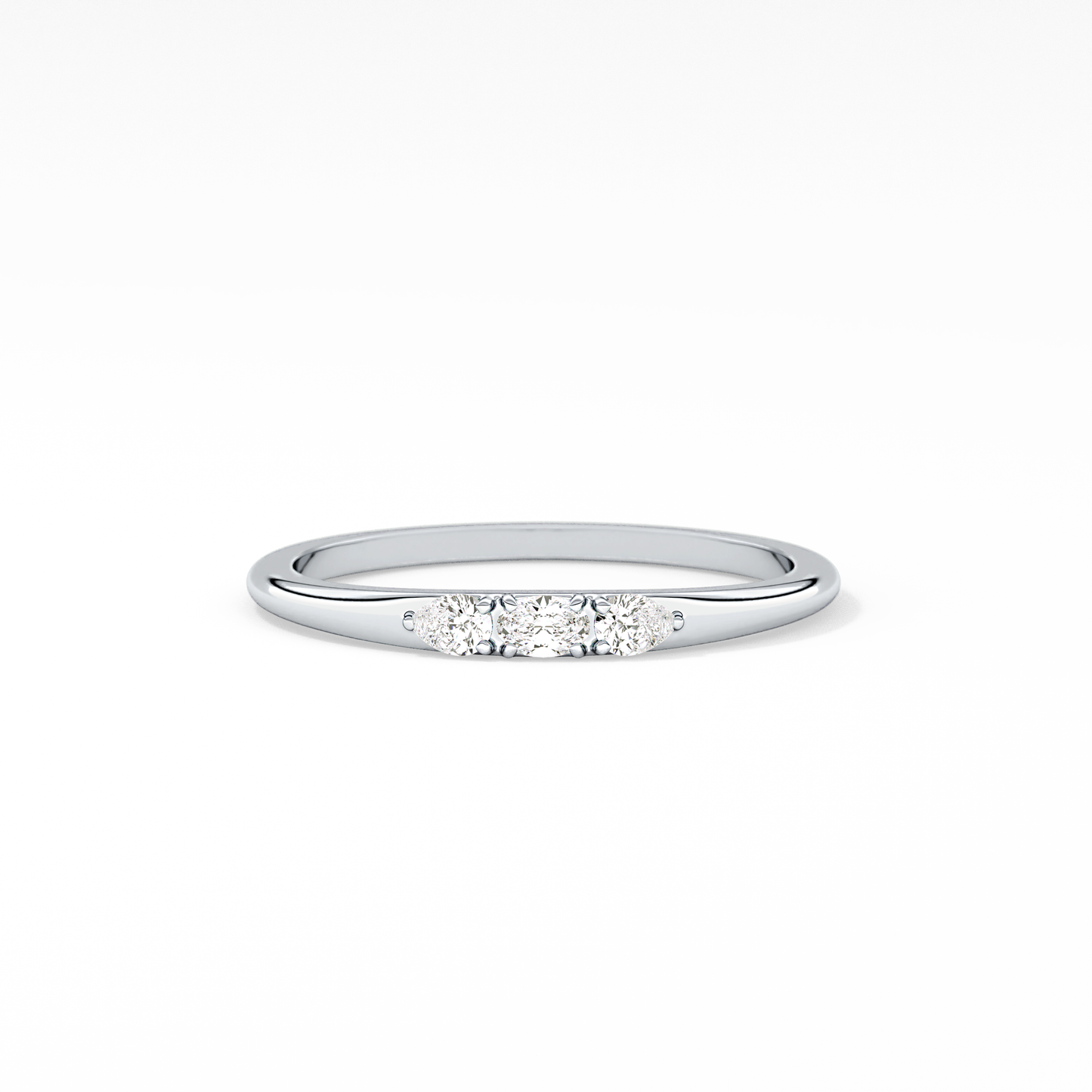 Emerald Solitaire Lab Grown Diamond Engagement Ring
